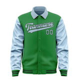 Custom Emerald Green Light Blue Jacket