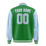 Custom Emerald Green Light Blue Jacket