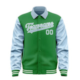 Custom Emerald Green Light Blue Jacket