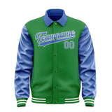 Custom Emerald Green Sky Blue Jacket