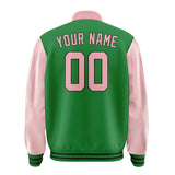 Custom Emerald Green Light Pink Jacket