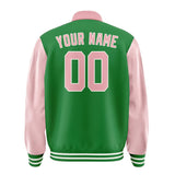 Custom Emerald Green Light Pink Jacket