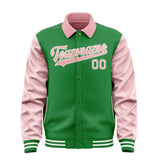 Custom Emerald Green Light Pink Jacket