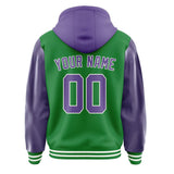 Custom Emerald Green Light Purple Jacket
