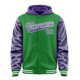 Custom Emerald Green Light Purple Jacket