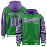 Custom Emerald Green Light Purple Jacket
