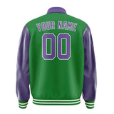 Custom Emerald Green Light Purple Jacket