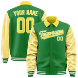 Custom Emerald Green Light Yellow Jacket