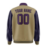 Custom Light Khaki Purple Jacket