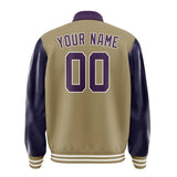 Custom Light Khaki Purple Jacket