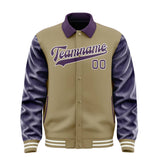 Custom Light Khaki Purple Jacket
