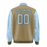 Custom Light Khaki Light Blue Jacket
