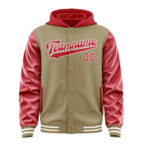 Custom Light Khaki Red Jacket