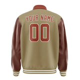 Custom Light Khaki Coral Red Jacket
