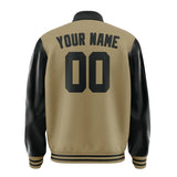 Custom Light Khaki Black Jacket
