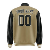 Custom Light Khaki Black Jacket