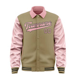 Custom Light Khaki Light Pink Jacket