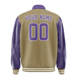 Custom Light Khaki Light Purple Jacket