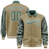 Custom Light Khaki Blue Green Jacket
