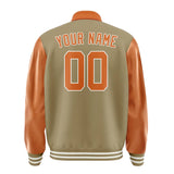 Custom Light Khaki Orange Jacket
