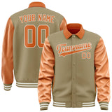 Custom Light Khaki Orange Jacket