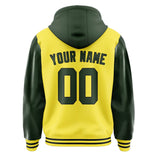 Custom Light Yellow Dark Green Jacket