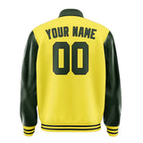 Custom Light Yellow Dark Green Jacket