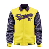 Custom Light Yellow Purple Jacket