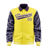 Custom Light Yellow Purple Jacket