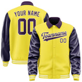 Custom Light Yellow Purple Jacket