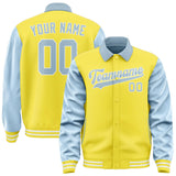 Custom Light Yellow Light Blue Jacket