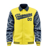 Custom Light Yellow Blue Jacket