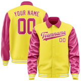 Custom Light Yellow Pink Jacket