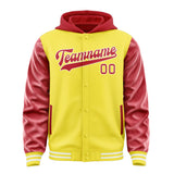 Custom Light Yellow Red Jacket