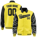 Custom Light Yellow Black Jacket