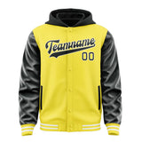 Custom Light Yellow Black Jacket