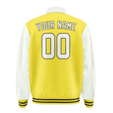 Custom Light Yellow White Jacket