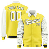 Custom Light Yellow White Jacket