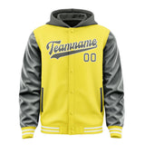 Custom Light Yellow Dark Grey Jacket