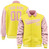 Custom Light Yellow Light Pink Jacket