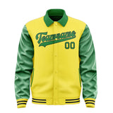 Custom Light Yellow Emerald Green Jacket