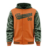 Custom Orange Dark Green Jacket