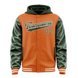 Custom Orange Dark Green Jacket