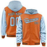 Custom Orange Light Blue Jacket