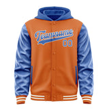 Custom Orange Sky Blue Jacket