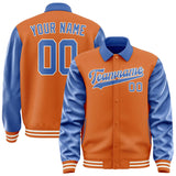 Custom Orange Sky Blue Jacket
