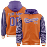 Custom Orange Light Purple Jacket