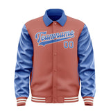 Custom Copper Rose Sky Blue Jacket
