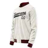 Custom White Red Red Pinstripe Varsity Letterman Jacket JA02240617JC485