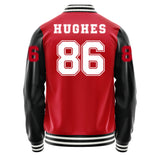 Newjersey Devils #86 Jack Hughes Varsity Letter Jacket